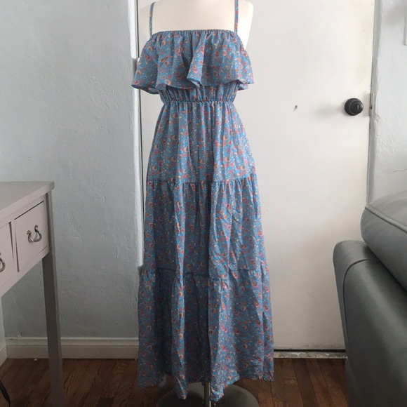Blue flora maxi dress - Picture 5 of 5